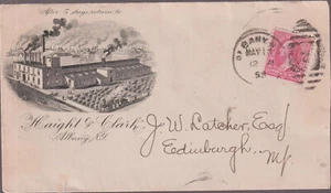 1897 Albany NY Illus Advt cover for factory of HAIGHT & CLARK (c446) - Picture 1 of 1