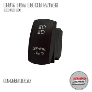 Laser Etched LED Rocker Switch Dual Light 20A 12V ON / OFF - OFF ROAD LIGHTS V.2 - Bild 1 von 8