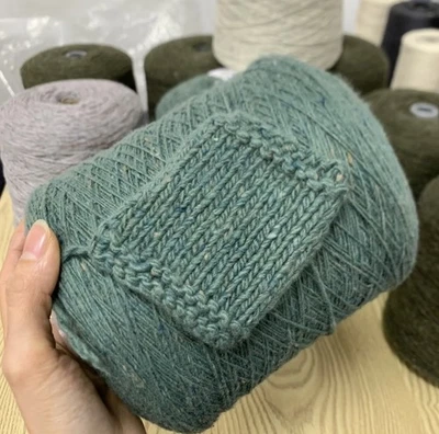 Hilo de cono hilado en lana merino extrafina 930 g UPW azul verdoso verde Foto 1 de 4