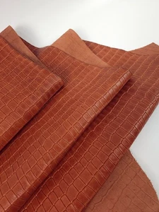 Sierra Crocodile Alligator Leather Embossed Texture Amazing Relief LFC CROCK1 - Picture 1 of 4