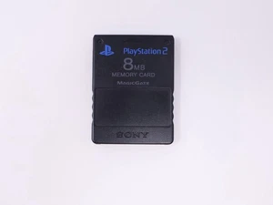 Tarjeta de memoria negra Sony Playstation 2 PS2 original OEM MagicGate 8 mb auténtica PS - Imagen 1 de 2