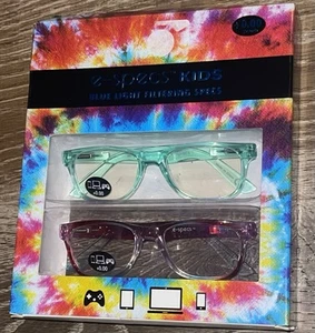 e-Specs Niños Luz Azul Filtrado Lectura Computadora Juego Gafas +0.00 NUEVO Set 2 - Imagen 1 de 5