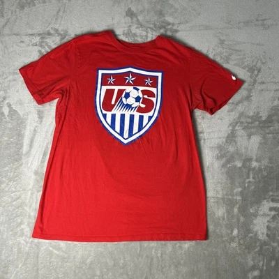 Мужская футболка Nike спортивного покроя средний красный 100% хлопок - Изображение 1 из 4