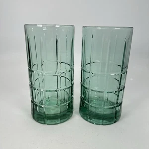 Anchor Hocking Tartan Smaragdgrün 6" Eistee Gläser Becher 16oz 2er Set - Bild 1 von 6