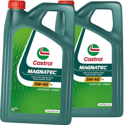 2x 5L CASTROL MAGNATEC 5W40 C3 ÖL passend für BMW LL04 MB 229.52 FIAT 9.55535-S2 - Bild 1 von 4