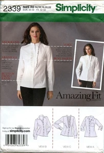 Simplicity 2339 Damen Misses Shirt Schnittmuster R5 Größen 14-22 - Bild 1 von 4