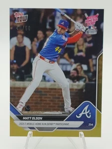 Matt Olson 2025 Topps Now Gold Foil Home Run Derby 40/50 Atlanta Braves HRD-8 - Picture 1 of 2