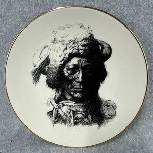 1983 Vague Shadows “Blackfoot” Plate by Perillo Indian Nations #638 of 7500 USA - Picture 1 of 6