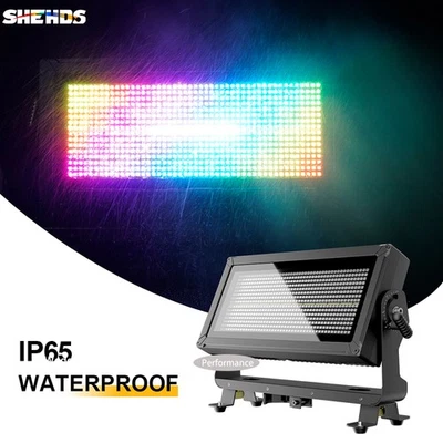 SHEHDS 350W LED IP65 Waterproof RGB Mega Strobe Wall Wash Light DJ Disco KTV - Image 1 of 4