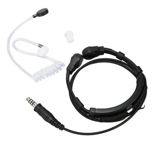 Radio -Ohrhörer Throat Mic Headset Rauschunterdrückung Ergonomische Ohrkissen - Afbeelding 1 van 24
