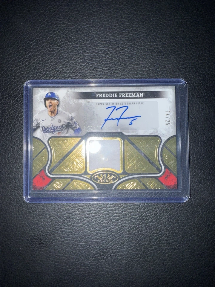 2025 Topps Tier One - Autographed  Relics Freddie Freeman #ATIR-FF /25 (AU, MEM) - Image 1 of 2