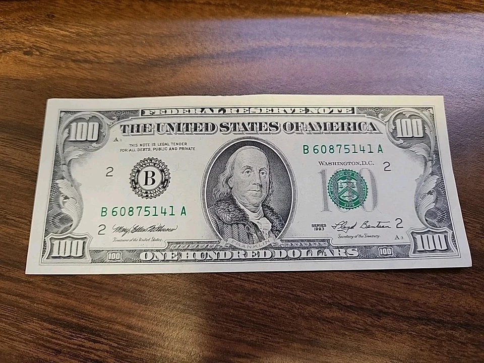 Series 1993 $100 Bill * New York * B 60875141 A - Image 1 of 4