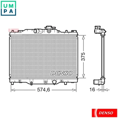 RADIATOR ENGINE COOLING DRM44043 FOR MAZDA PEXB/PEXT/PEX3 2.0L 4cyl CX-3 SUV - Image 1 of 4