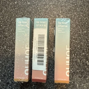 3x Lip Liner Stay Lip Stain Peel Off Light Brown, Dark Brown Wine Red - Picture 1 of 2