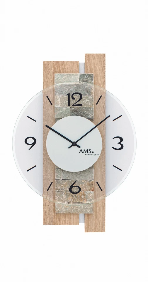 Moderne Wanduhr mit Quarzwerk von AMS AM W9542 NEU - Bild 1 von 1