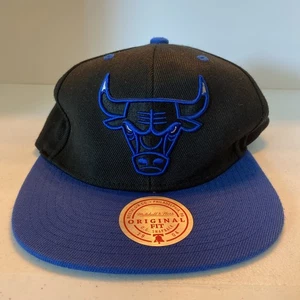 Mitchell & Ness Chicago Bulls Snapback Sombrero Azul Negro NBA - Imagen 1 de 7