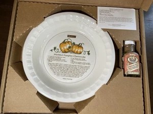 Watkins - Pumpkin Cheesecake Pie Plate Gift Set w/ Spice – NIB Fall 1997 - Picture 1 of 16