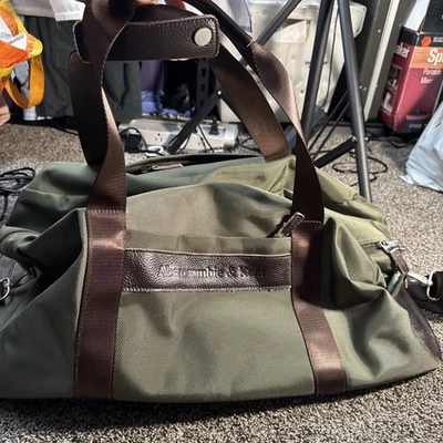 Abercrombie & Kent Green/Brown Safari Canvas Large Duffle Bag - Image 1 of 4