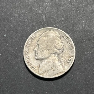 1942 Thomas Jefferson Nickel,Errors,Rare,US Coin, 5 Cents,No Mint Mark, WWII  - Picture 1 of 6