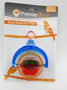 Premier Pet Bird Busy Beak Bird Cage Toy Activity Spinner Bright Colors BLUE - Picture 1 of 3