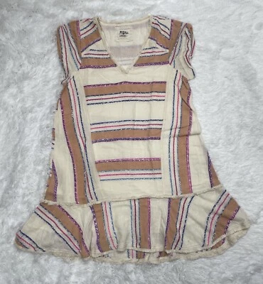 Vestido boho Anthropologie Holding Horses para mujer talla L grande Elira a rayas con flecos Foto 1 de 4