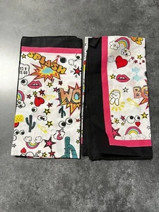 Cartoon Comic Colorful Bandanna Womens Girls | 2 Items | Pair | New | - Picture 1 of 6