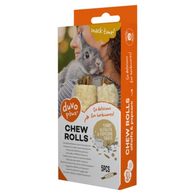 Duvo+ Kaurollen Alfalfa & Popcorn für Nager, NEU - Bild 1 von 2