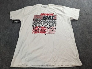 Outrank T-Shirt Men's 2XL White    Graphic Print Moving Fast NWT - Picture 1 of 8