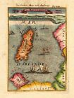 A4 Przedruk starych map Stare nie angielskojęzyczne Wyspa Man Anglesey