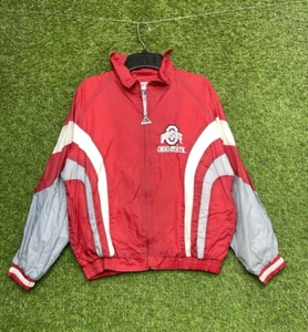 Ohio State Buckeyes Jacket Kids Large Windbreaker Full Zip Up 90s Vintage OSU - Picture 1 of 15