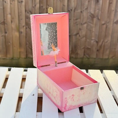 1993 SARACEN MUSIC BOX PINK BALLET JEWELLERY CASE DANCING BALLERINA VINTAGE - Image 1 of 4
