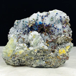 1KG TOP RAW Chalcopyrite Multicolor Peacock Sphalerite Pyrite Mineral Specimen - Picture 1 of 21