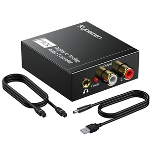 192KHz DAC Converter,Digital SPDIF Toslink to Analog Stereo Audio R/L Converter - Picture 1 of 8
