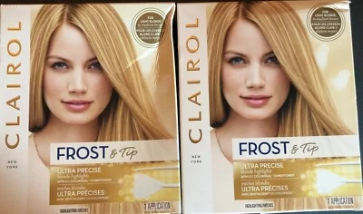 2-Boxes Clairol Ultra Precise Frost & Tip Blonde Hi-Lights Lt. Blonde-Med Brown - Image 1 of 4