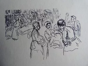 Max LIEBERMANN(1847-1935) - Marktplatz, Original-Holzschnitt 1922 - Bild 1 von 4