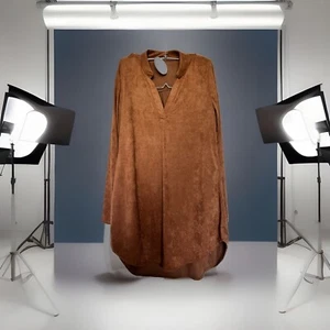 Beaty Boo’s Brown Medium Women’s Blouse Extra Long Could Be Worn As A Dress - Picture 1 of 5