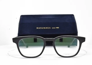 MASUNAGA Eyeglasses Shiny Black Frame 49U #19 48-20-145 - Picture 1 of 5