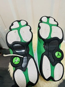 Jordan 13 Retro White Lucky Green Boys  Size 5 [DB6537-113] [B Grade] - Picture 1 of 5