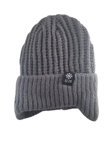 New Men’s Winter Gray Knit Beanie One Size - Warm - Side Flaps - See Pics - Picture 1 of 4