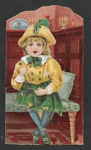 Victorian Trade Card - Die cut - Lion Coffee - Little Jack Horner - Late 1800s - Picture 1 of 3