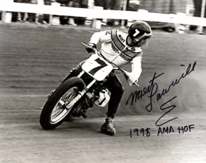 MERT LAWWILL SIGNED HANDSIGNIERT 8x10 FOTO + 1998 AMA HOF RARE BECKETT BAS - Bild 1 von 2