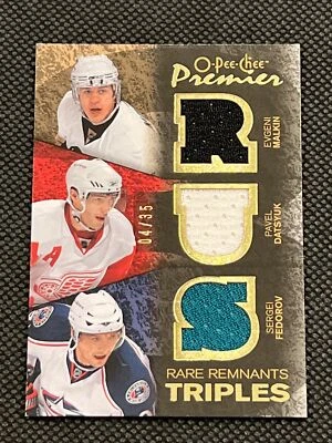 2007-08 Datsyuk/Fedorov/Malkin OPC Premier Rare Remnants Triples Gold #PTDFM /35 - Image 1 of 2