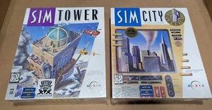 Sim Tower + Sim City Lot - BRAND NEW SEALED GAME - Big Box Game PC - RARE Maxis - Picture 1 of 4
