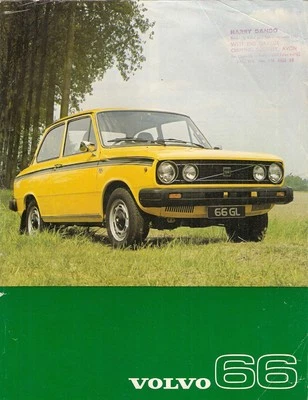 Volvo 66 GL Saloon 1976-77 UK Market Single Sheet Sales Brochure FAIR - Image 1 of 2