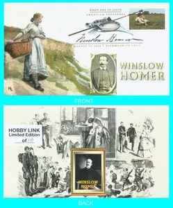 Winslow Homer First Day Cover Color Cancel Type 3 - Picture 1 of 1