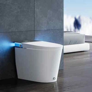 Smart Bidet Toilet with Auto Open/Close,Foot Sensor,Auto Flush,ADA Chair Height - Picture 1 of 18