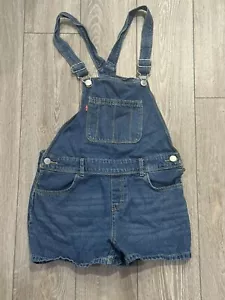 Levi's Shortalls Wash Denim Shorts Overalls Youth Girls Size 12/14 - Picture 1 of 7