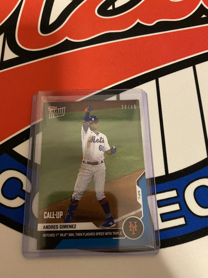 2020 Topps NOW Andres Gimenez BLUE #d /49 Call-Up #30 New York Mets PR 926 - Image 1 of 1