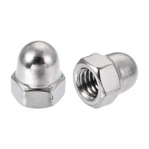 Tall Chrome M8 Dome Nut Pack (x10 Nuts) - Picture 1 of 2