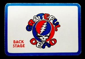 Grateful Dead Backstage Pass 1983 GD 1972 Cartoon Logo No Date Blank No Marking - Picture 1 of 8